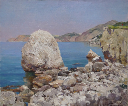 Painting Galimov Azat.Coastal stones. Cape Aya. Crimea.