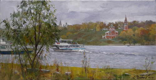 Painting Galimov Azat.On the banks of the Volga River. Tutayev.